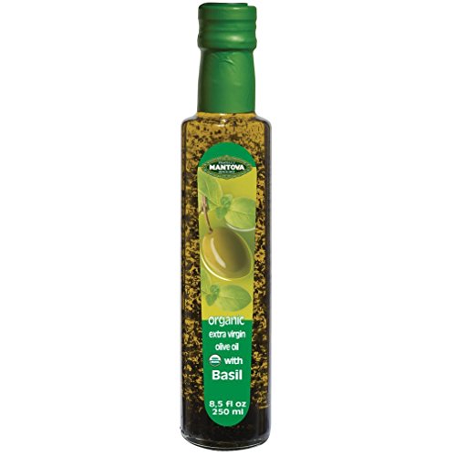 Mantova Basil Organic Flavored Extra Virgin Olive Oil 8.5 Oz Pa