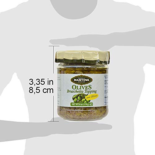 Mantova Bruschetta Olive, 6-Ounce Bottles Pack Of 4