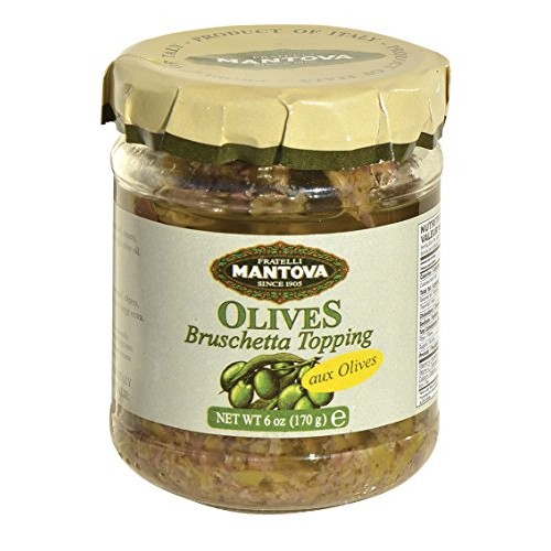 Mantova Bruschetta Olive, 6-Ounce Bottles Pack Of 4