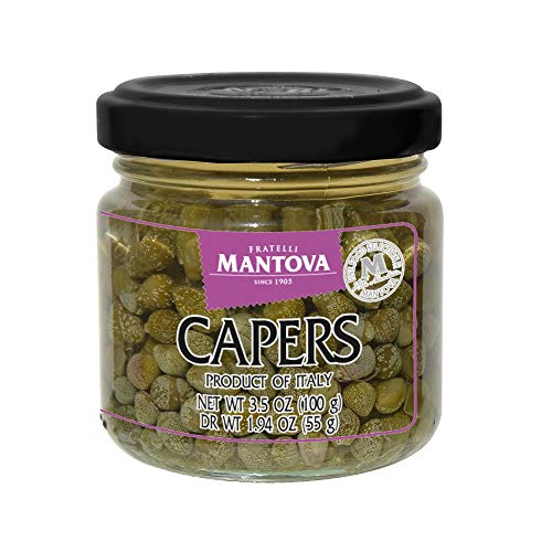 Mantova Capers Nonpareil In Brine 3.5 Oz. Pack Of 3, Capers Fi