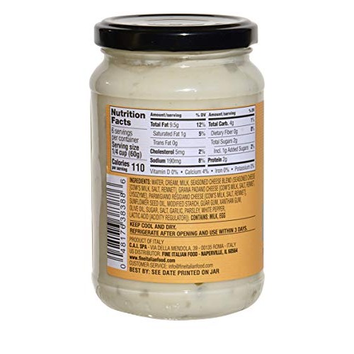 Mantova Compagnia Sanremo Italian Alfredo Sauce 12.5 Ounce , Pa