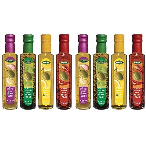Mantova Flavored Extra Virgin Olive Oil Variety Pack: Garlic, Ba