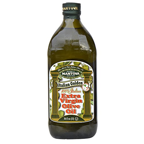Mantova Golden Italian Extra Virgin Olive Oil, 34-Ounce Bottle -