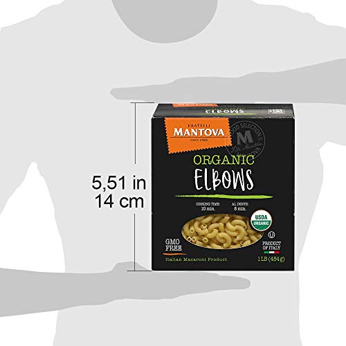 Mantova Italian Organic Macaroni Elbow Pasta, 1 Lb Bags Pack Of