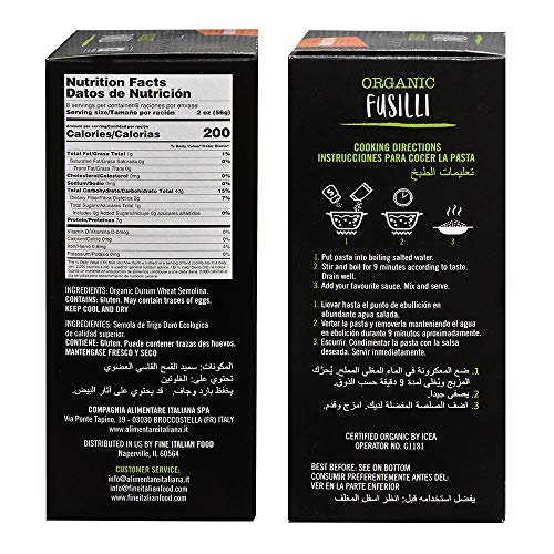 Mantova Italian Organic Spirali Pasta - 100% Durum Semolina Orga