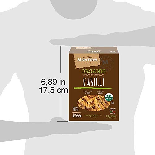 Mantova Italian Organic Whole Wheat Spirali Pasta - 100% Durum S