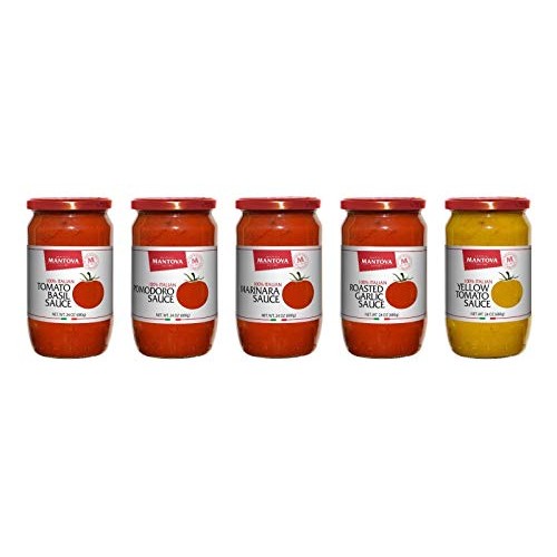 Mantova Italian Roasted Garlic Tomato Sauce 24 Ounce Pack Of 2
