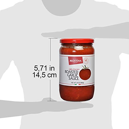 Mantova Italian Roasted Garlic Tomato Sauce 24 Ounce Pack Of 2