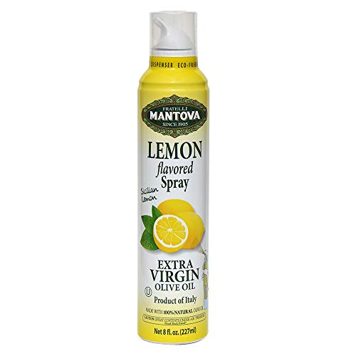 Mantova Lemon Flavored Extra Virgin Olive Oil Spray, Heart-Healt