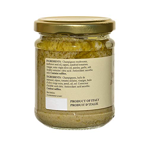 Mantova Mushroom Bruschetta Topping 6 Oz, Made With Fresh Wild I