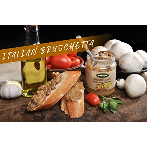 Mantova Mushroom Bruschetta Topping 6 Oz, Made With Fresh Wild I