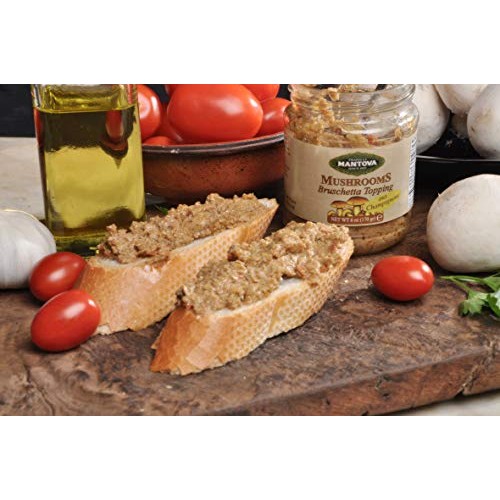Mantova Mushroom Bruschetta Topping 6 Oz, Made With Fresh Wild I