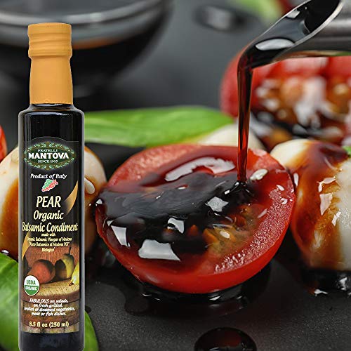 Mantova Organic Pear Balsamic Vinegar Of Modena, Perfect For Sal