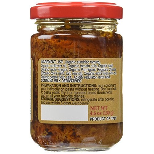 Mantova Organic Red Pesto With Sundried Tomato, 4.6 Ounce