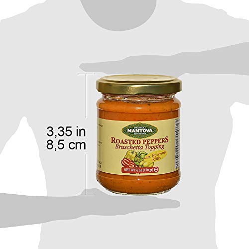 Mantova Roasted Peppers Bruschetta Topping 6 Oz, Pack Of 4 The