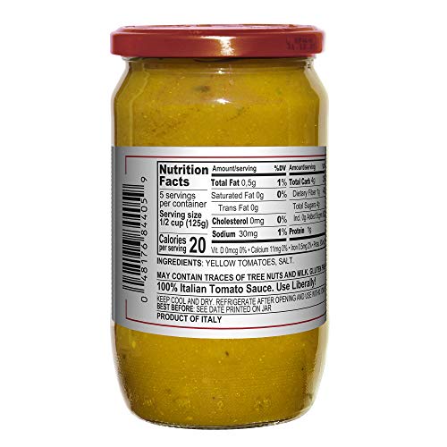 Mantova Yellow Italian Tomato Sauce 24 Ounce Pack Of 2, 100% I