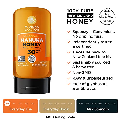 Manuka Doctor - Mgo 30+ Squeezy Raw Manuka Honey Multifloral, 10