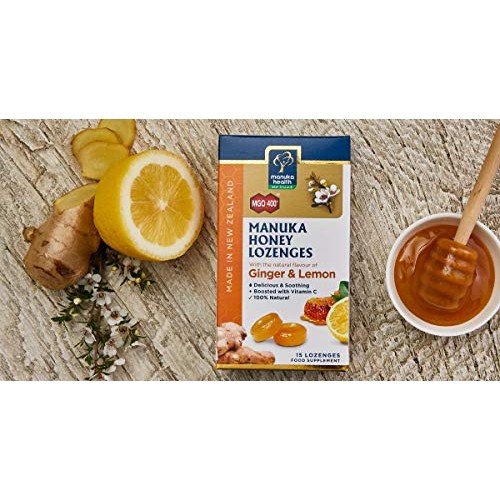 Manuka Health, Mgo 400+ Manuka Honey Lozenges With Lemon &Amp; Ginge
