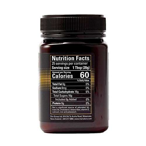 Manukora Umf 15+/Mgo 500+ Raw Mānuka Honey 500G/1.1Lb Authenti