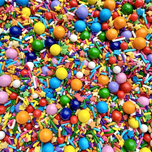 Sprinkles | Rainbow Sprinkle Mix | 8 Ounces | Cake Sprinkles | M