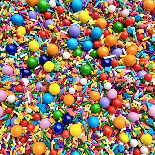 Sprinkles | Rainbow Sprinkle Mix | 8 Ounces | Cake Sprinkles | M