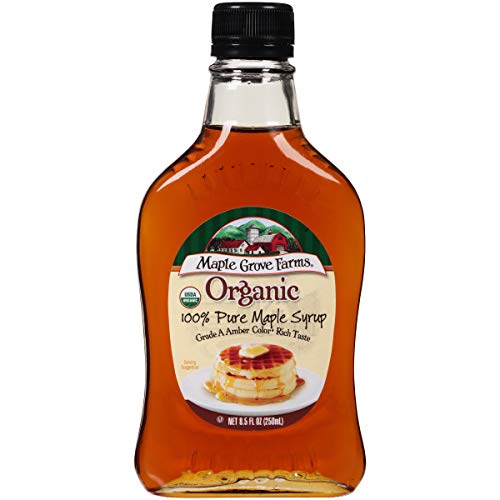 Maple Grove Farms Organic Pure Maple Syrup, Grade A Amber, 8.5 O