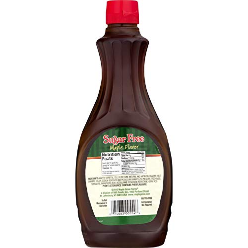 Maple Grove Farms Syrup Maple Sugar Free, 24.0 Fl Oz Pack Of 3