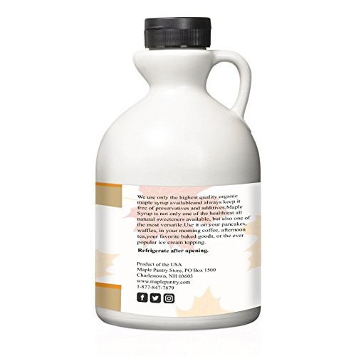 Maple Pantry Pure Organic Maple Syrup 32 Oz Grade A Dark Robust