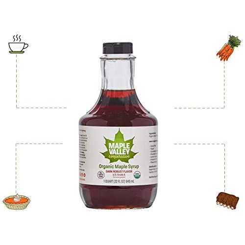 Maple Valley 32 Oz. Organic Maple Syrup - Grade A Dark &Amp; Robust