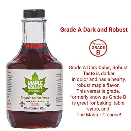 Maple Valley 32 Oz. Organic Maple Syrup - Grade A Dark &Amp; Robust