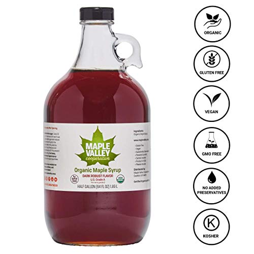 Maple Valley 64 Oz. Organic Maple Syrup Grade A Dark &Amp; Robust In
