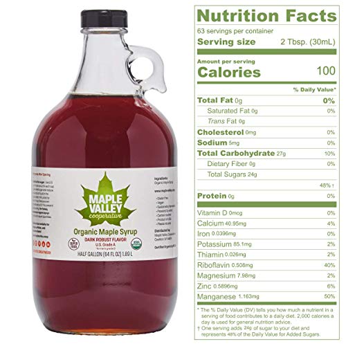 Maple Valley 64 Oz. Organic Maple Syrup Grade A Dark &Amp; Robust In