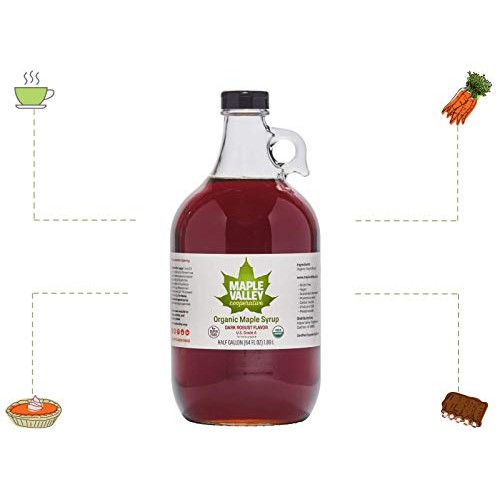 Maple Valley 64 Oz. Organic Maple Syrup Grade A Dark &Amp; Robust In