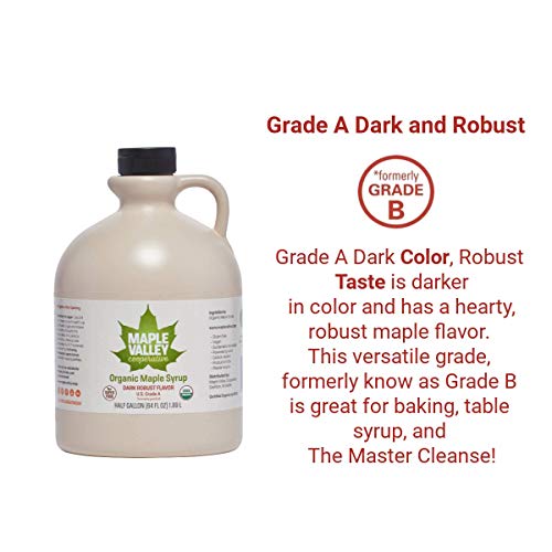 Maple Valley 16 Oz Grade A Dark &Amp; Robust Organic Maple Syrup - 6