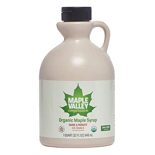 Maple Valley Pure Organic Maple Syrup 32 Oz. Grade A Dark Robust