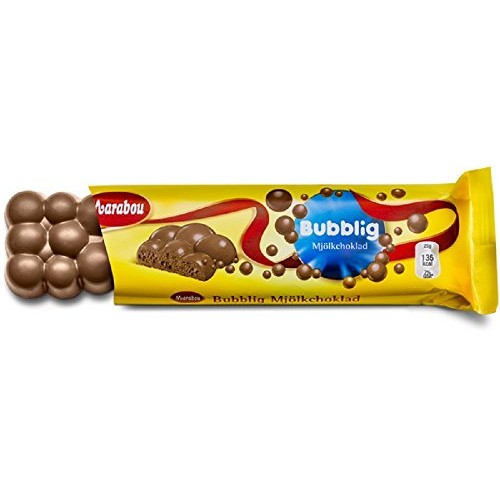 3 Bars X 60G Of Marabou Bubblig - Mjolkchoklad - Original - Swed