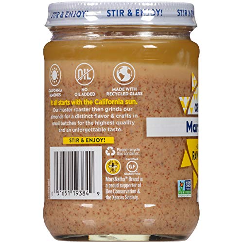 Maranatha Organic Raw Almond Butter, No Salt, Creamy, 12 Oz