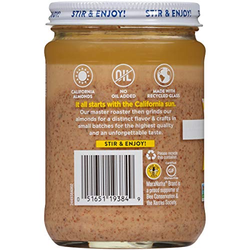 Maranatha Organic Raw Almond Butter, No Salt, Creamy, 12 Oz
