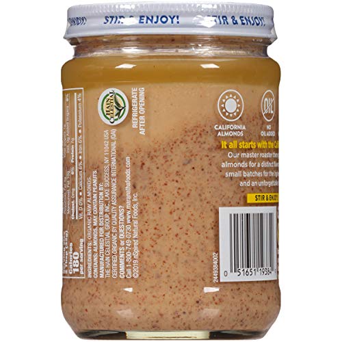 Maranatha Organic Raw Almond Butter, No Salt, Creamy, 12 Oz