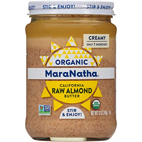 Maranatha Organic Raw Almond Butter, No Salt, Creamy, 12 Oz