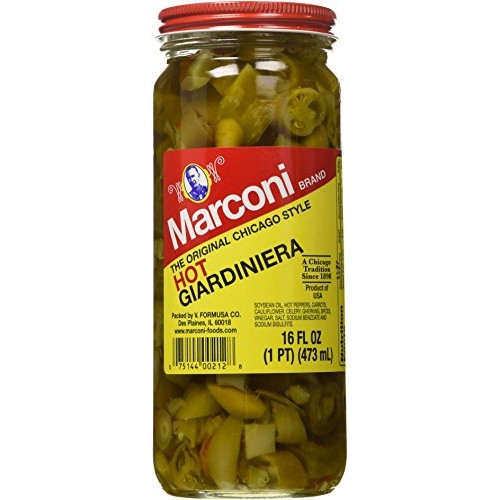Marconi The Original Chicago Style Hot Giardiniera 16 Oz