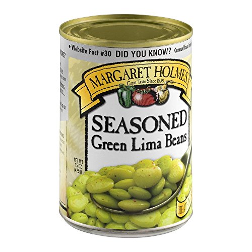 Margaret Holmes, Medium Seasoned Green Lima Beans, 15Oz Can Pac