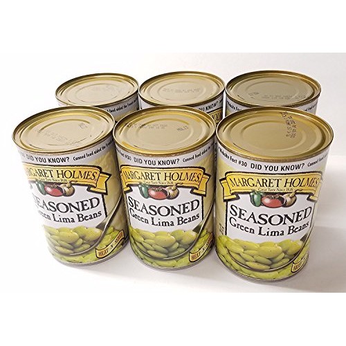 Margaret Holmes, Medium Seasoned Green Lima Beans, 15Oz Can Pac