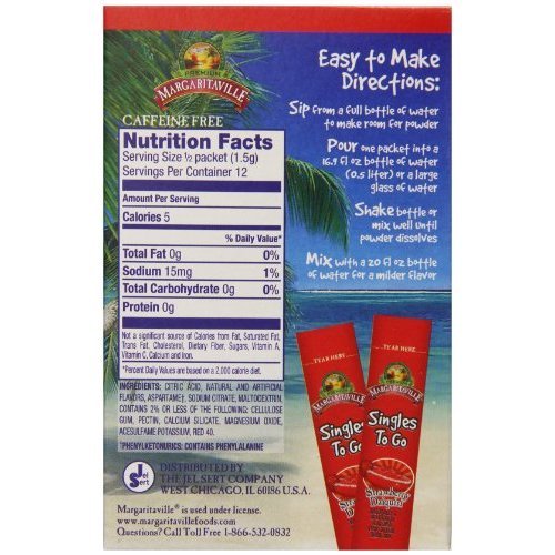 Margaritaville Singles To Go Water Drink Mix - Strawberry Daiqui