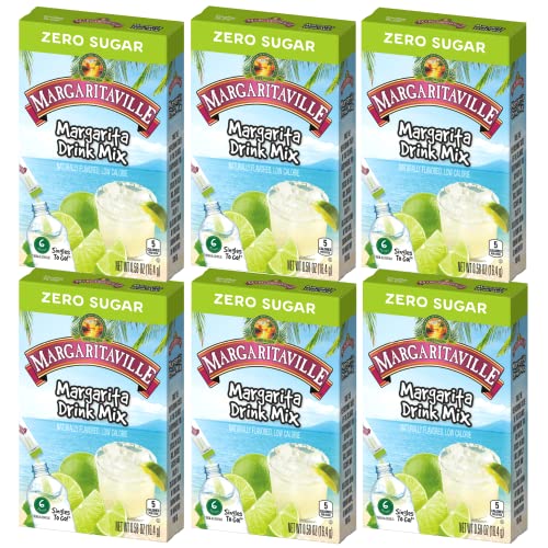Margaritaville Singles To Go Drink Mix, Margarita, 6 Count Pack