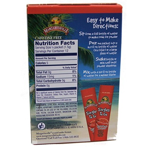 Margaritaville Strawberry Daiquiri Singles To Go 6 Packets X 4 B