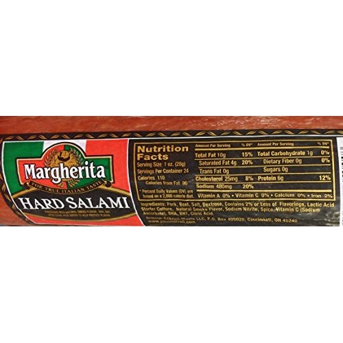 24Oz Margherita Hard Salami Chub For True Italian Taste Salami