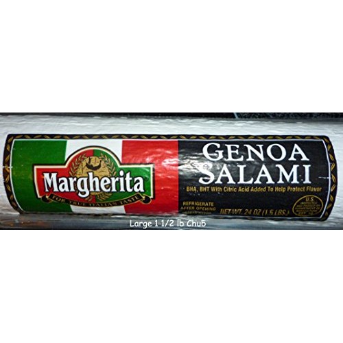 Margherita Premium Genoa Salami Chubs, Extra Large 1 1/2