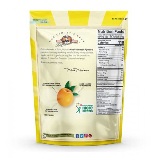 Mariani | Mediterranean Dried Apricots | Healthy Snacks for Kids...
