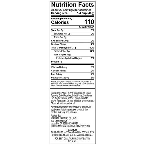 Mariani Sun Ripened Mixed Fruit No Sugar Added Dried Fruit 36 Ou